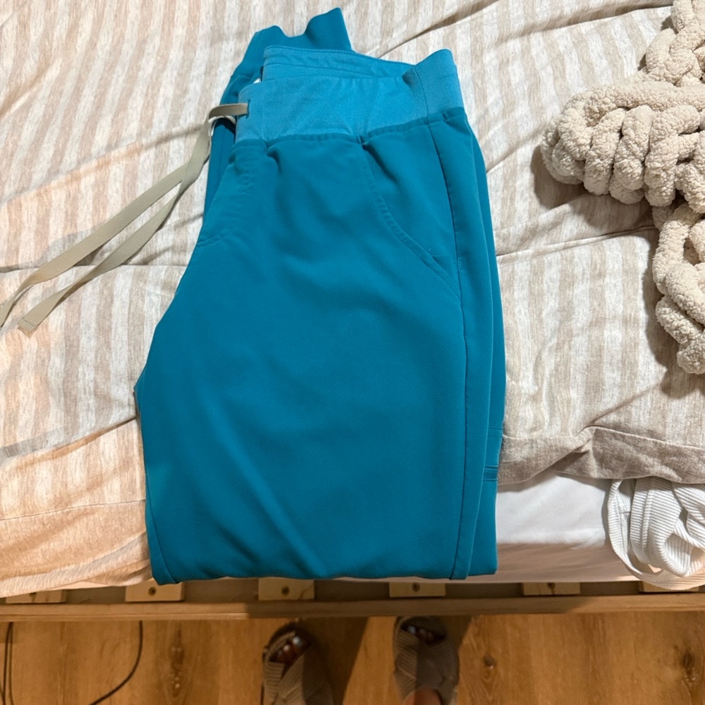 Figs Teal Zamora Jogger Pants size small